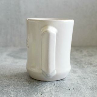 Vintage Frankoma Pottery Okie Oklahoma Stoneware Coffee Mug White 5