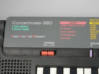 Radio Shack Concertmate 380 Portable Electronic Keyboard Vintage Preset Rhythms 2