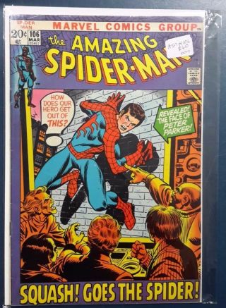 Marvels Vintage The Spider - Man Comic Book Asm 106