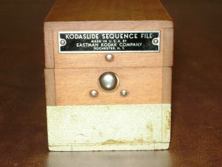 Vintage Wooden KODASLIDE Sequence File Box Eastman KODAK Company USA 2