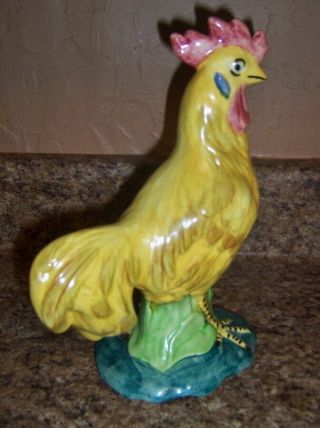 vintage STANGL POTTERY BIRD 3445 YELLOW ROOSTER FIGURE 9 