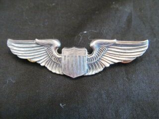 Vintage Sterling Silver 3 " Air Force Pilot 