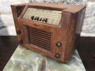 Vintage Firestone Tube Radio S - 7398 - 8 With Wood Cabinet U.  S.  A