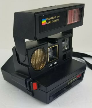 Vintage Polaroid 600 Land Camera 660 Autofocus With Strap