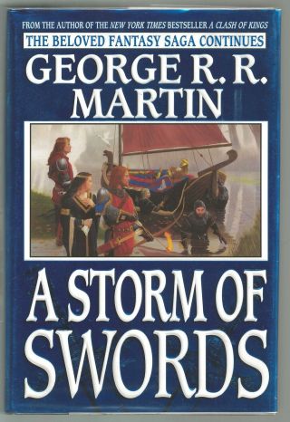 A Storm Of Swords 1st Ed 1st Hbdj George R.  R.  Martin Near Fine