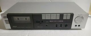 Vintage Akai Hx - 1 Silver Stereo Cassette Deck