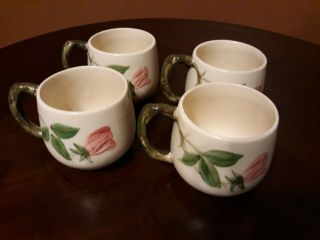 Vintage Franciscan Desert Rose Set Of 4 Small Tea Cups/coffee Mugs Usa