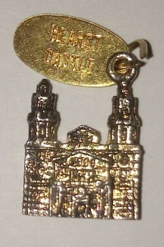 Vintage 3d Sterling Silver Hearst Castle California Charm