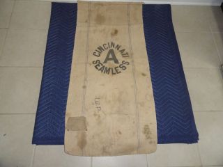 Vintage Cincinnati Seamless Feed And Seed Bag Neat Hand Patched