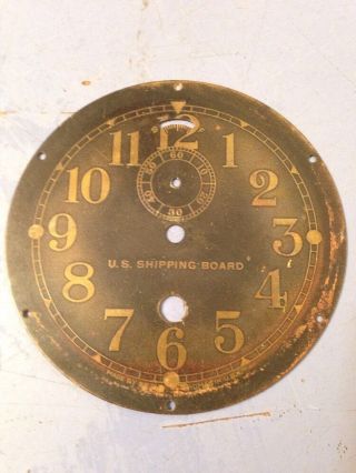 Vintage Seth Thomas U.  S.  Board Ships Clock Dial