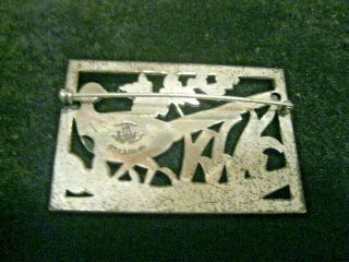 Vintage Norseland by Coro Sterling Silver Pheasant Brooch Pin Large Bird Wetland 4