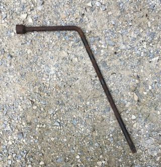 Vintage Lug Wrench Tire Iron 3/4” Jack Handle Spare Tool Truck Extended Size
