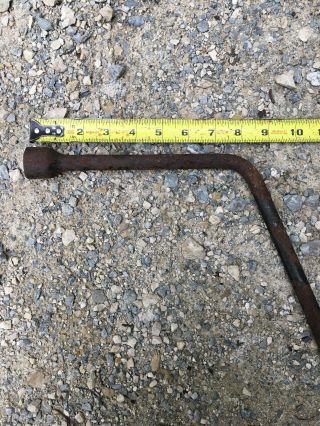 Vintage Lug Wrench Tire Iron 3/4” Jack Handle Spare Tool Truck Extended Size 2