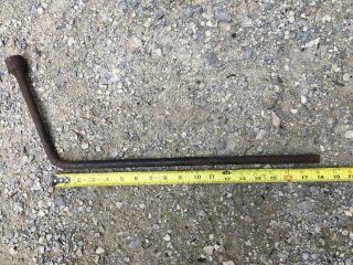 Vintage Lug Wrench Tire Iron 3/4” Jack Handle Spare Tool Truck Extended Size 3