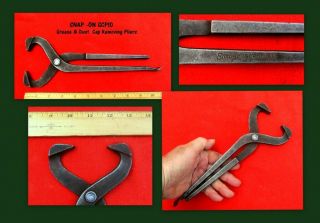 Vtg.  Snap - On Gcp10 Grease & Dust Cap Removing Pliers Good