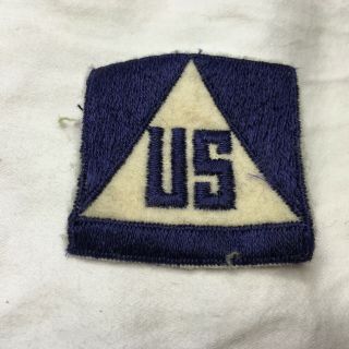 Vintage Wwii “us” Non - Combatant Civilian Navy Blue White Wool Small Patch 2 " X2 "