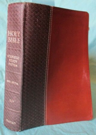 King James Bible; Scofield Reference,  Leather,  Thumb Tabs,  Kjv,  Red Lettered