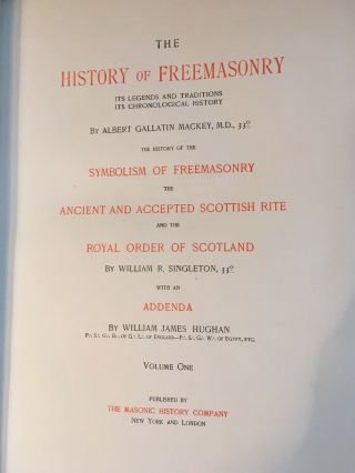 Vintage Masonic Book History Of Freemasonry Vol 1 1906 Mackey Illustrated 5