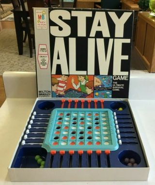 Vintage 1971 Stay Alive Game By Milton Bradley The Ultimate Survival Game