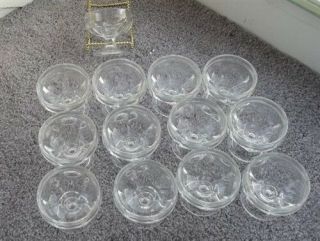 Vintage Clear Glass Footed Sherbet Cup 3 3/8 " Set Of 13