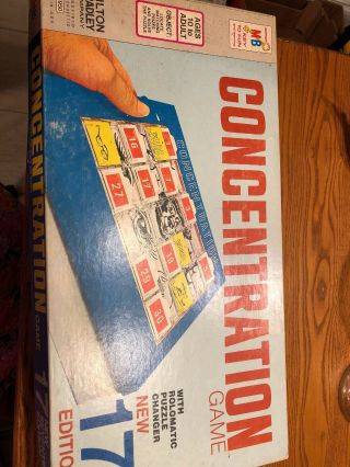 Vintage Concentration Game 17th Edition Milton Bradley 1972 Complete