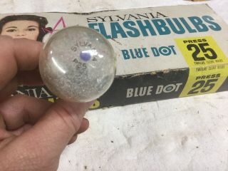 Vintage Sylvania Blue Dot Flash Bulbs P25 3