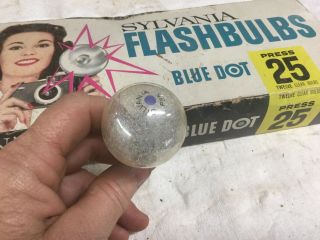 Vintage Sylvania Blue Dot Flash Bulbs P25 4
