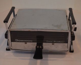 Vintage Dominion Toaster Oven / Boiler Chrome Flip Model