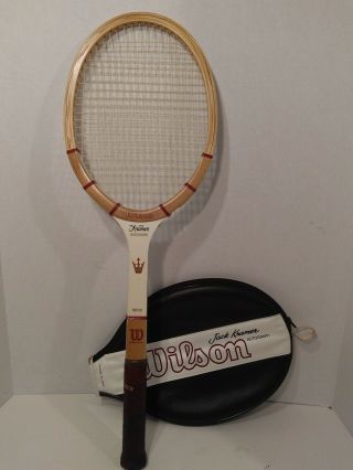 Vintage Wilson Jack Kramer Autograph Wood Tennis Racquet Racket,  Cover