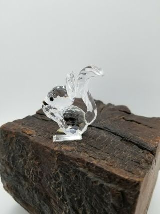 Vintage Swarovski Crystal Retired The Squirrel With Nut Figurine 1 3/4 "