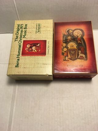 Vintage Hummel Music Box 1973 First Edition Nativity Christmas Silent Night