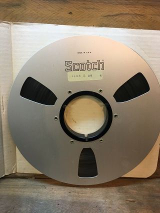 Vintage Scotch 3M Metal reel to reel tape 10” x 1/2 Tape Full Analog Blank 1960s 3