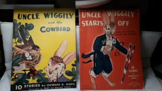 2 Vtg 1943 Uncle Wiggly Children 