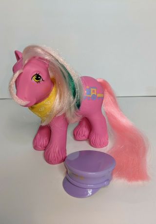Vintage G1 My Little Pony Steamer Big Brother Toy With Hat And Bandana