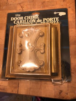 Vintage Trine Doorbell Door Chime Brass Nos