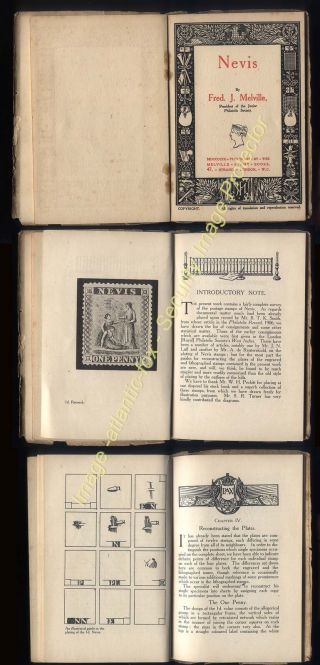 1910 Stamps Of Nevis 1860 - 1892 By Fred J Melville,  60 Pages,  Adverts