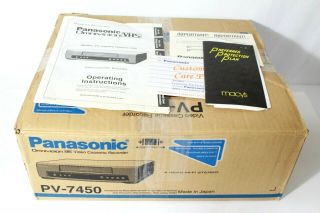 Panasonic Pv - 7450 Vcr Player / Recorder W/ Remote And Cables
