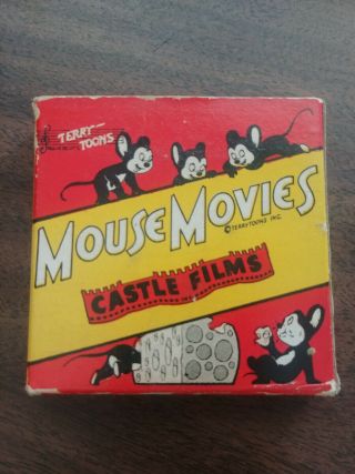 Vintage 8mm Movie Reel Castle Films Mouse Movies Lion Hunt Terry Toons