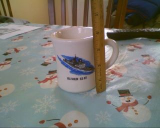 Vintage Uss Shiloh Cg 67 Guided Missile Destroyer Coffee Mug