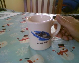 Vintage USS SHILOH CG 67 GUIDED MISSILE DESTROYER COFFEE MUG 2