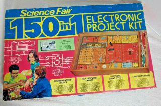 Vtg 1976 Science Fair 150 In 1 Electronic Project Kit Radio Shack Tandy Complete