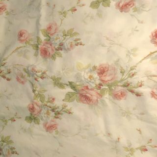 Vtg Ralph Lauren Floral Full/queen Flat Sheet Faye Cottage Shabby Chic