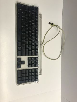 Apple Pro Keyboard Usb Hub Pc/mac - Clear Black Oem Vtg M7803