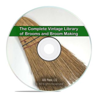 Classic Vintage Brooms,  20 Books,  Harvesting Corn,  Brush,  How To Make Dvd Cd H77