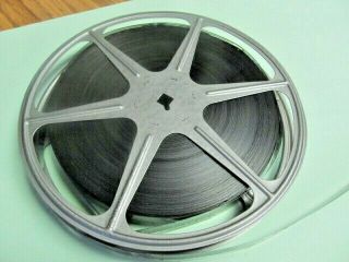 Single Metal 16mm Film Reel 400 Feet / Scherer / Grey Contains Old Film ??
