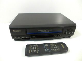 Panasonic Pv - V4521 Vcr Vhs Player Video Recorder Hi - Fi 4 Head Stereo With Remote