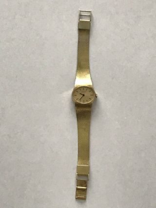 Vintage Longines Ladies Gold Tone Mesh 17 Jewel Swiss Watch w 6602 Movement Runs 2