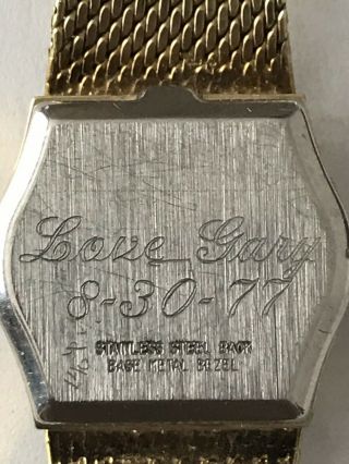 Vintage Longines Ladies Gold Tone Mesh 17 Jewel Swiss Watch w 6602 Movement Runs 5