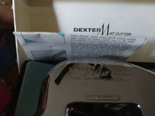 Vintage 3 Dexter Mat Cutter,  w/instructions,  spare blades 3