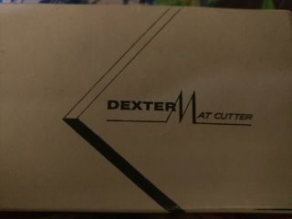 Vintage 3 Dexter Mat Cutter,  w/instructions,  spare blades 4